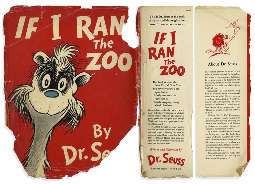 Dr. Seuss Signed Copy of His Classic ''If I Ran the Zoo''